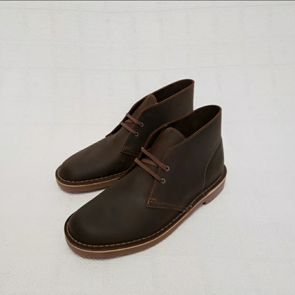 Clarks Bushacre 2 Leather Chukka Boots Size 10 - Picture 2 of 11